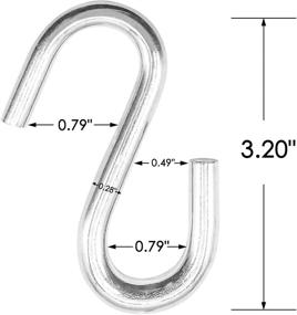 img 3 attached to 🪝 Zinc Plated Stainless Steel S-Hook Hammock Hanger