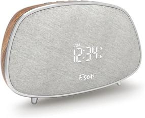 img 4 attached to 🔊 Esonstyle Digital Alarm Clock Radio: TWS Wireless Speakers & Loud LED Clock for Heavy Sleepers, Bedroom and Kitchen