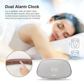 img 2 attached to 🔊 Esonstyle Digital Alarm Clock Radio: TWS Wireless Speakers & Loud LED Clock for Heavy Sleepers, Bedroom and Kitchen