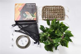 img 2 attached to 🦎 PawsitiveMates Bearded Dragon Accessories and Climbing Set: Bearded Dragon and Lizard Hammocks, Reptile Vines, Leaves, Hooks – Ideal Reptile Tank Décor for Gecko, Snakes, Lizards, Chameleon.