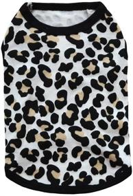 img 1 attached to BBEART Pet Apparel: Leopard Print Cotton Vest for 🐆 Small Dogs - Breathable Sleeveless Harness Costumes, Spring Summer Clothes