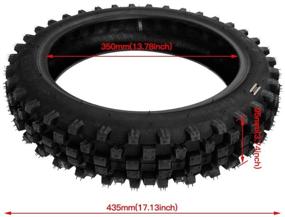 img 1 attached to 🏍️ HIAORS 3.00-12 80/100-12 Rear Tire and Inner Tube Set for KLX110, DRZ110, CRF70, CRF110F, RM65, KX65, PW80 Dirt Pit Bike - High Performance Off-Road Motorcycle Accessories