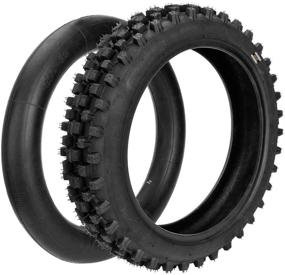 img 4 attached to 🏍️ HIAORS 3.00-12 80/100-12 Rear Tire and Inner Tube Set for KLX110, DRZ110, CRF70, CRF110F, RM65, KX65, PW80 Dirt Pit Bike - High Performance Off-Road Motorcycle Accessories