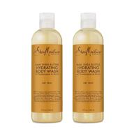 shea moisture raw shea butter body wash, 13 fl oz, set of 2 logo