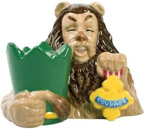 img 1 attached to 🦁 3-1/4-Inch Westland Giftware The Wizard of Oz Magnetic Cowardly Lion and Courage Badge Salt and Pepper Shaker Set