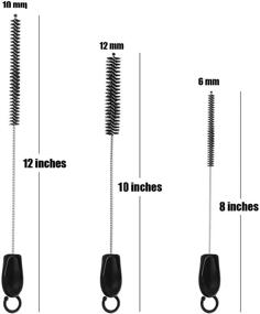 img 3 attached to 🌈 ALINK Good Grips Straw Cleaning Brush - Multi Size Set of 6 Extra Long Brushes for Tumblers, Sippy Cups, Bottles, and Tubes - Black