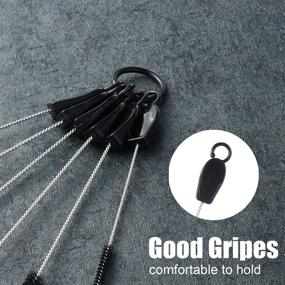 img 1 attached to 🌈 ALINK Good Grips Straw Cleaning Brush - Multi Size Set of 6 Extra Long Brushes for Tumblers, Sippy Cups, Bottles, and Tubes - Black