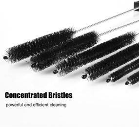 img 2 attached to 🌈 ALINK Good Grips Straw Cleaning Brush - Multi Size Set of 6 Extra Long Brushes for Tumblers, Sippy Cups, Bottles, and Tubes - Black