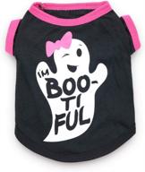 👻 droolingdog dog halloween shirt: stylish pet costume with cute ghost pattern - perfect dog shirt for small dogs логотип