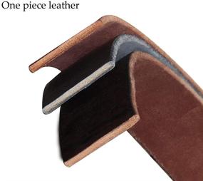 img 1 attached to PAZARO Grain Leather Brown Color Men's Accessories in Belts