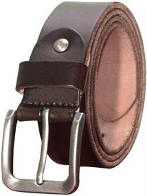 img 4 attached to PAZARO Grain Leather Brown Color Men's Accessories in Belts