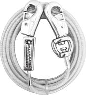 enhanced control and mobility: boss pet prestige 30ft beast dog tie out with spring logo