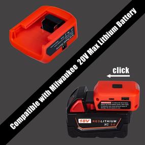 img 1 attached to 🔋 Milwaukee 18v Battery Adapter with USB Charger, 12v DC Port, and Work Light - Power Source Supply for Milwaukee Lithium-ion Battery (Tool ONLY)