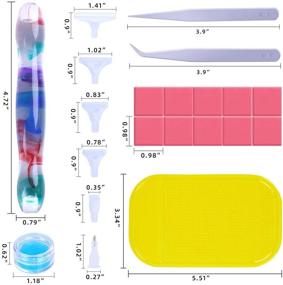 img 3 attached to 💎 Улучшите Ваш опыт создания алмазной живописи с набором для алмазного рисования 5D от JAJUSTORE - наборы для ручек из смолы, сделанные вручную для детей и взрослых