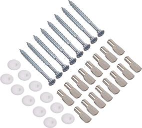 img 1 attached to 24-Inch Closet Storage Kit - Easy Track Hardware 🗄️ Package with Pins (16), Screws (8), and Covers (8) in Silver