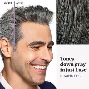 img 1 attached to 🧔 Just For Men Touch of Gray, Gray Hair Coloring Kit with Comb Applicator for Men - Easy Application, Perfect for Salt and Pepper Look, Dark Brown, T-45 (Packaging May Vary)