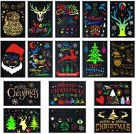 🎄 get creative this xmas with a 16-piece christmas bullet journal plastic stencil kit for diy holiday crafts logo