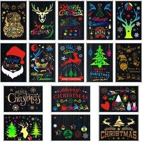 img 4 attached to 🎄 Get Creative this Xmas with a 16-Piece Christmas Bullet Journal Plastic Stencil Kit for DIY Holiday Crafts