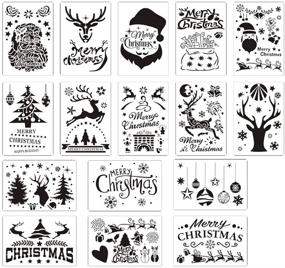 img 3 attached to 🎄 Get Creative this Xmas with a 16-Piece Christmas Bullet Journal Plastic Stencil Kit for DIY Holiday Crafts