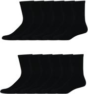 🧦 hanes active 12 pack socks: ultimate comfort for men's active lifestyle in stylish black" logo