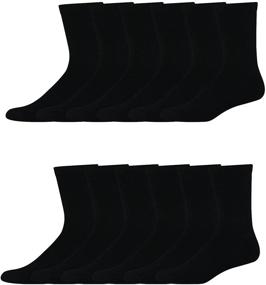 img 4 attached to 🧦 Hanes Active 12 Pack Socks: Ultimate Comfort for Men's Active Lifestyle in Stylish Black"