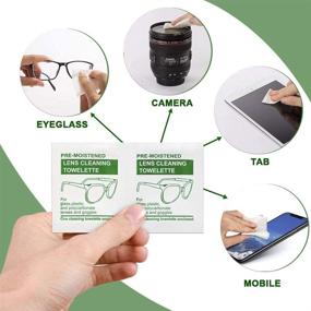 img 2 attached to Lens Wipes for Eyeglasses (Set of 100) by Cleanix - Effective Glasses Cleaner Wipes for Lenses, Screens, Camera Lenses, Tablets, Sunglasses, and More