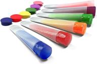 🍡 healthy and delicious snack-making with our quality silicone ice pop molds: set of 6, clear tubes with color tops and bonus starter ebook of 60 tasty recipes logo