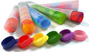 img 3 attached to 🍡 Healthy and Delicious Snack-Making with our Quality Silicone Ice Pop Molds: Set of 6, Clear Tubes with Color Tops and Bonus Starter eBook of 60 Tasty Recipes