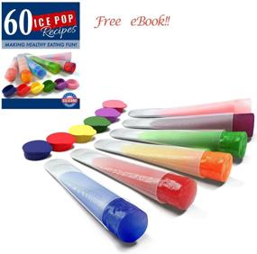 img 1 attached to 🍡 Healthy and Delicious Snack-Making with our Quality Silicone Ice Pop Molds: Set of 6, Clear Tubes with Color Tops and Bonus Starter eBook of 60 Tasty Recipes