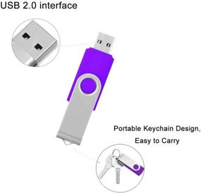 img 1 attached to 💾 USB-флеш-накопитель HKUU объемом 32 ГБ, USB-накопитель для пальца, память 2.0, 10 штук, флеш-накопитель с индикатором LED, портативный, хранение данных, резервное копирование фото/видео - Набор из 10 штук разноцветных.