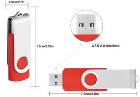 img 3 attached to 💾 USB-флеш-накопитель HKUU объемом 32 ГБ, USB-накопитель для пальца, память 2.0, 10 штук, флеш-накопитель с индикатором LED, портативный, хранение данных, резервное копирование фото/видео - Набор из 10 штук разноцветных.