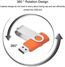 img 2 attached to 💾 USB-флеш-накопитель HKUU объемом 32 ГБ, USB-накопитель для пальца, память 2.0, 10 штук, флеш-накопитель с индикатором LED, портативный, хранение данных, резервное копирование фото/видео - Набор из 10 штук разноцветных.