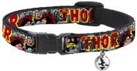 buckle-down breakaway cat collar: the mighty thor action poses, 8-12 inches, 0.5 inch wide - shop now! logo