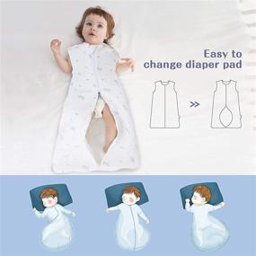 img 3 attached to 👶 Cotton Baby Sleep Sack - Breathable & Soft Wearable Blanket, Newborn Sleepsack Sleeping Bag with 2-Way Zipper - Unisex