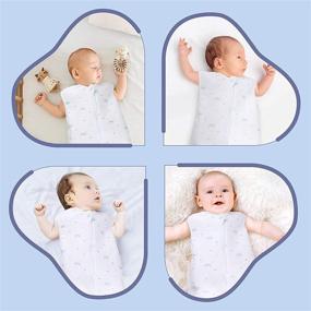 img 2 attached to 👶 Cotton Baby Sleep Sack - Breathable & Soft Wearable Blanket, Newborn Sleepsack Sleeping Bag with 2-Way Zipper - Unisex