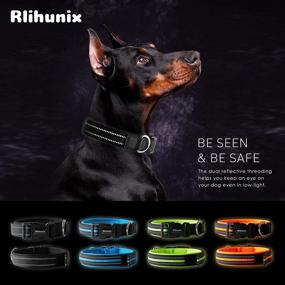 img 3 attached to 🐾 Rlihunix Pet Collar: Reflective, Personalized, Adjustable for Safety & Style - Suitable for Dogs & Cats of All Sizes