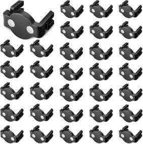 img 4 attached to Magnetic C9 Socket Clips: Effortless Christmas Light 🧲 Installation for Outdoor Patios - Clear (30 Pieces, Black)