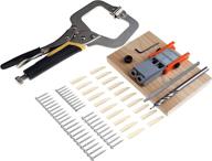 durofox pocket hole jig set with screws, clamp, drill guide, and plug jig logo