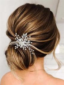 img 3 attached to Casdre Wedding Silver Crystal Accessories Hair Care in Hair Accessories