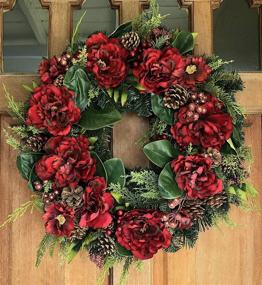 img 4 attached to 🎁 Westhaven Winter Wreath - 22 Inches - Designer Quality Transforms Winter Decor - Stunning - Includes White Gift Box