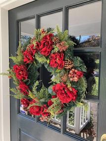 img 2 attached to 🎁 Westhaven Winter Wreath - 22 Inches - Designer Quality Transforms Winter Decor - Stunning - Includes White Gift Box