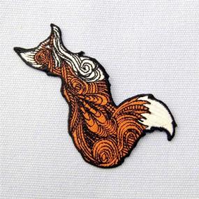 img 1 attached to Fox Patch Embroidered Badge - Lovely Emblem for Iron On or Sew On