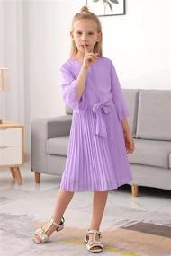 img 1 attached to 👗 Elegant Chiffon Pleated GOR1032 Girls' Clothing Dress by GORLYA