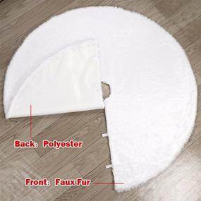 img 3 attached to 🎄 FDY MY Faux Fur Tree Skirt 36" - Elegant White Xmas Holiday Tree Skirts for Christmas Tree Decorations