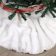 🎄 fdy my faux fur tree skirt 36" - elegant white xmas holiday tree skirts for christmas tree decorations логотип