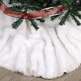 img 4 attached to 🎄 FDY MY Faux Fur Tree Skirt 36" - Elegant White Xmas Holiday Tree Skirts for Christmas Tree Decorations