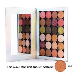 img 1 attached to 🧜 Allwon Magnetic Mermaid Empty Makeup Palette with Mirror and 30Pcs Adhesive Metal Stickers – Ultimate Customizable Palette for Eyeshadow, Lipstick, Blush, and Powder