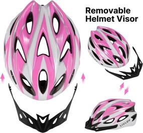 img 3 attached to 🏻 LIVLOV Adult Cycling Bike Helmet: Detachable Visor, Pads, 18 Vents, Lightweight - Ideal for Men, Women, Youth MTB Mountain Road Biking (56-62CM)