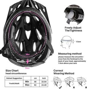 img 1 attached to 🏻 LIVLOV Adult Cycling Bike Helmet: Detachable Visor, Pads, 18 Vents, Lightweight - Ideal for Men, Women, Youth MTB Mountain Road Biking (56-62CM)