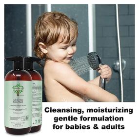 img 2 attached to 👶 Premium USDA Biobased All-in-One Baby Wash - Sulfate-Free, Tear-Free, Hypoallergenic 2-in-1 Baby Shampoo & Body Wash (24 oz / 709 ml)